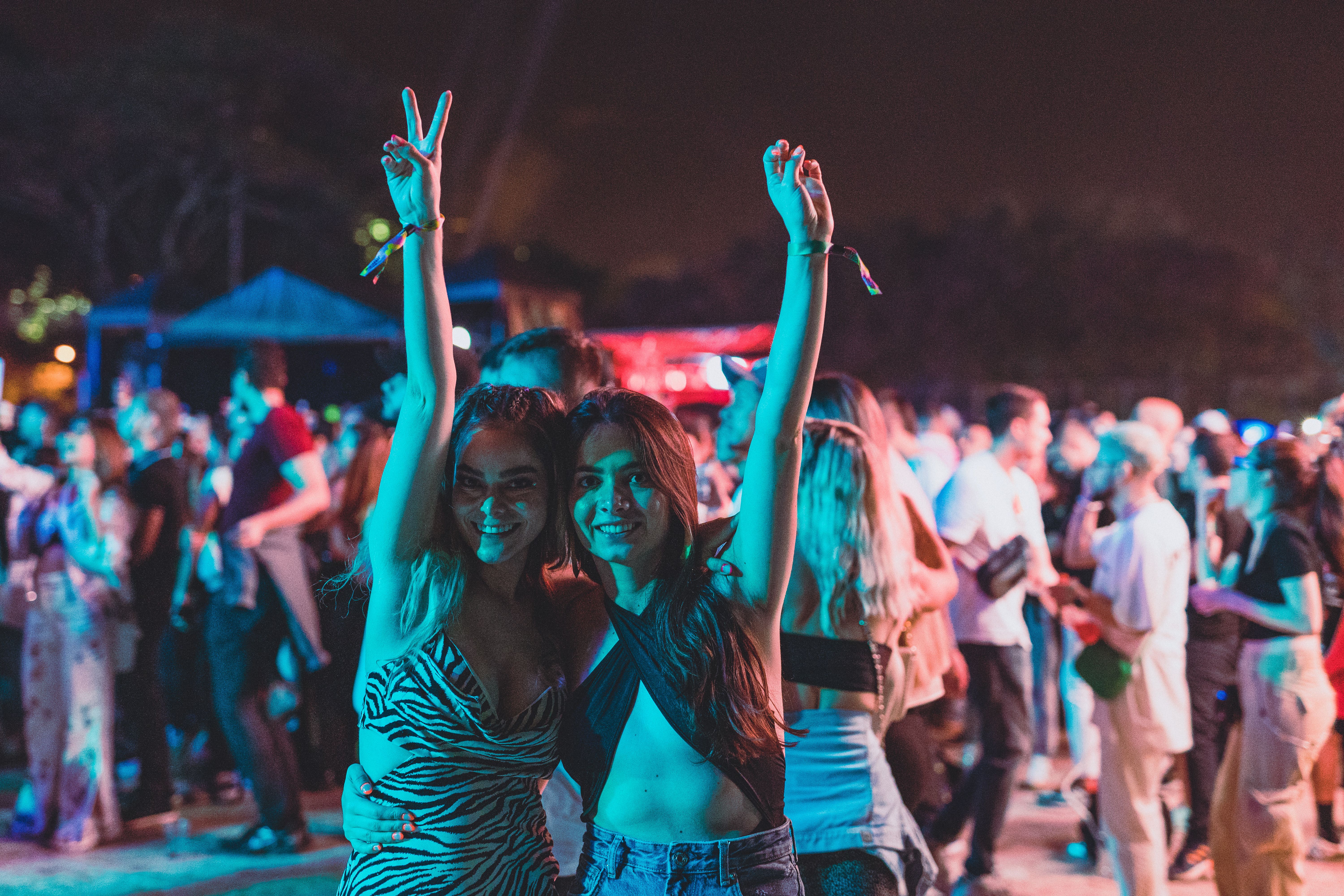 Friends enjoying a live concert